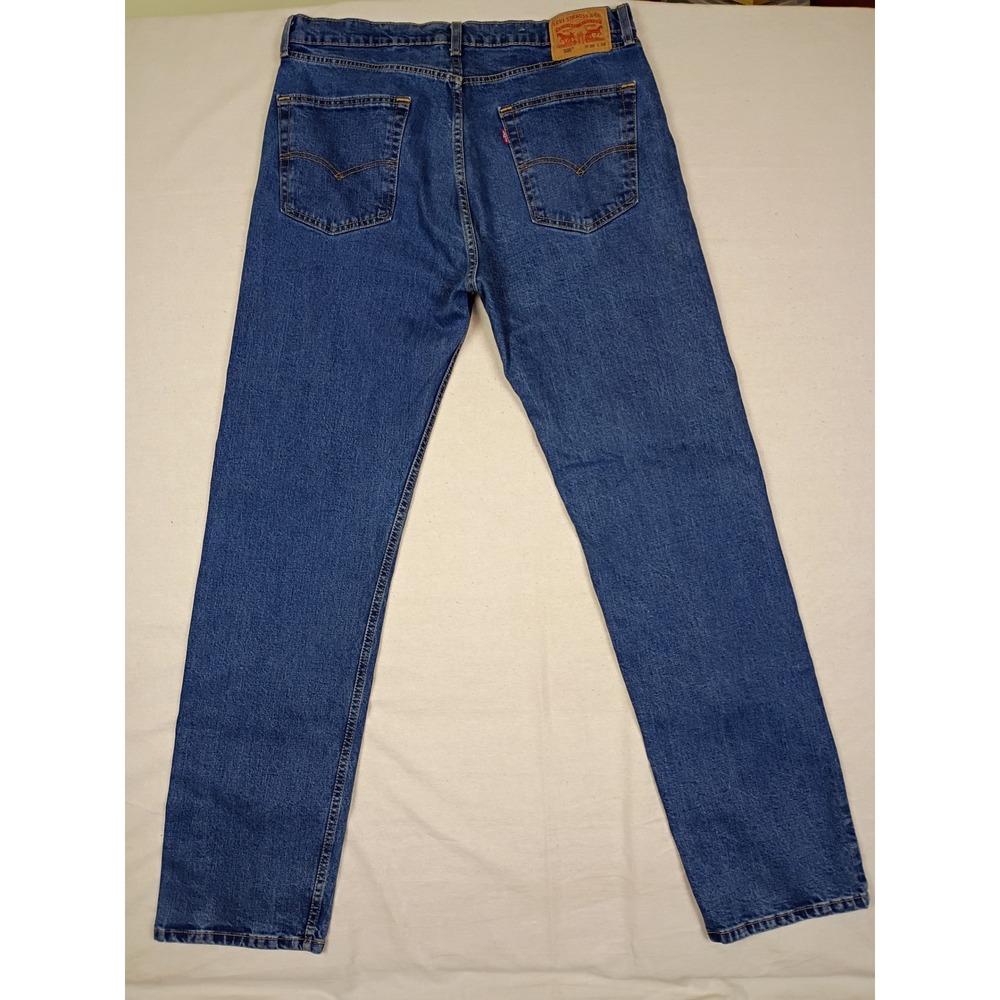 Levi's Mens 505 Regular Fit Straight Leg Medium Wash Denim Jeans 36x34 - Picture 4 of 10